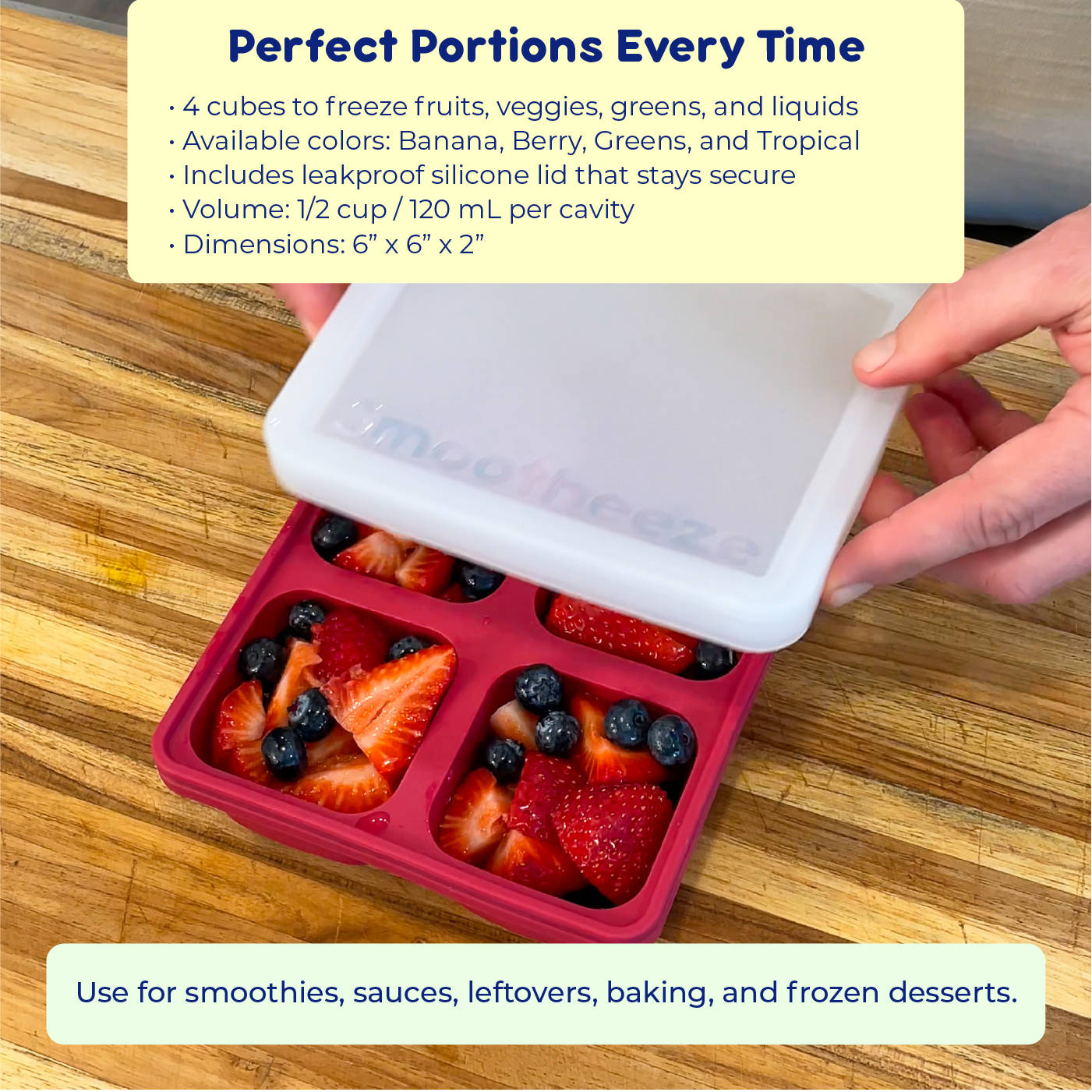 1/2 Cup Silicone Freezer Tray - Mini