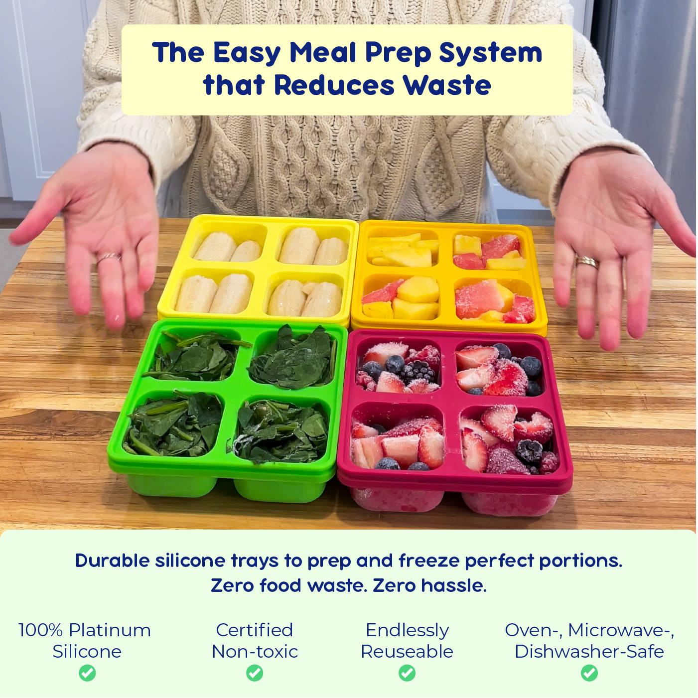 1/2 Cup Silicone Freezer Tray - Mini