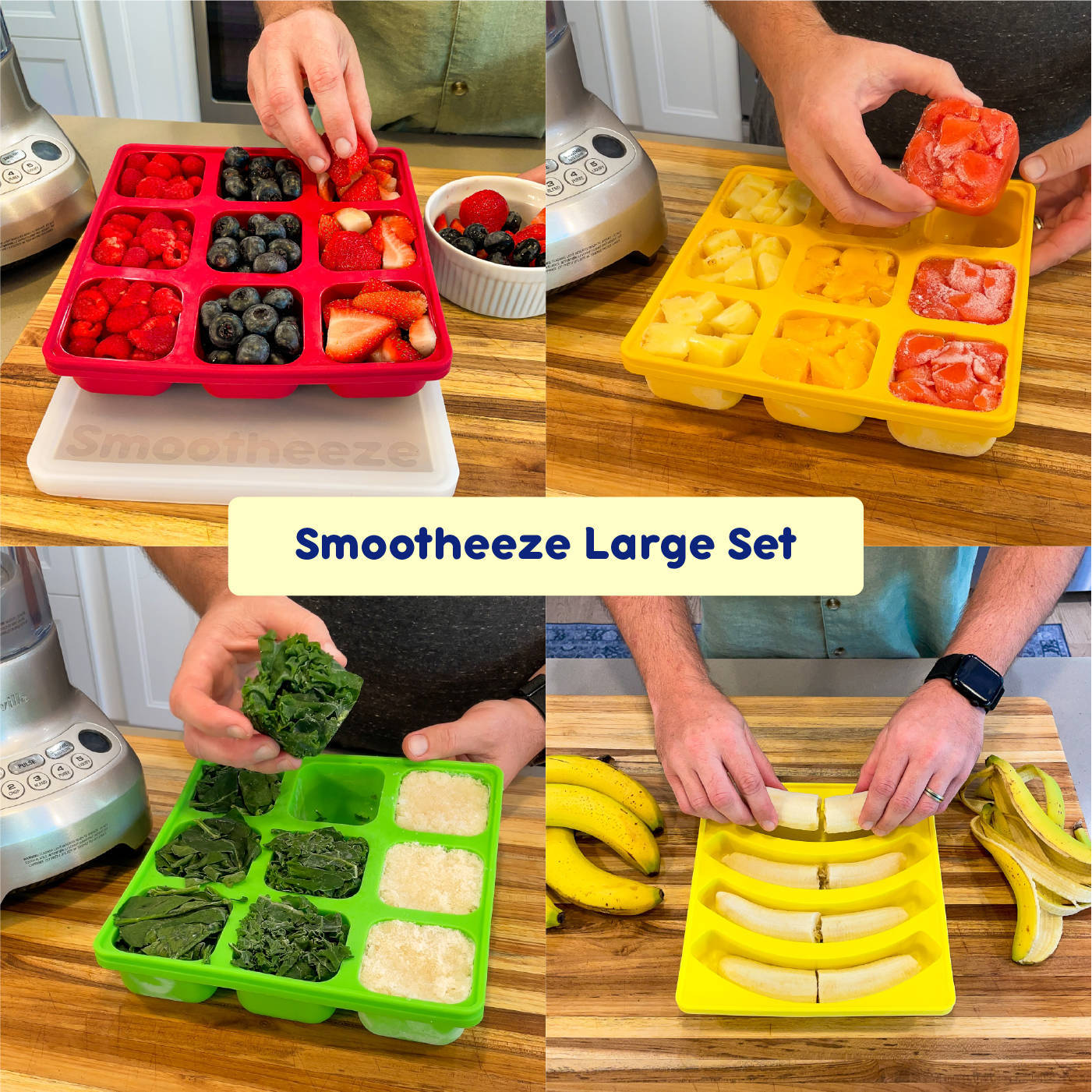Smootheeze Silicone Freezer Tray Complete Set
