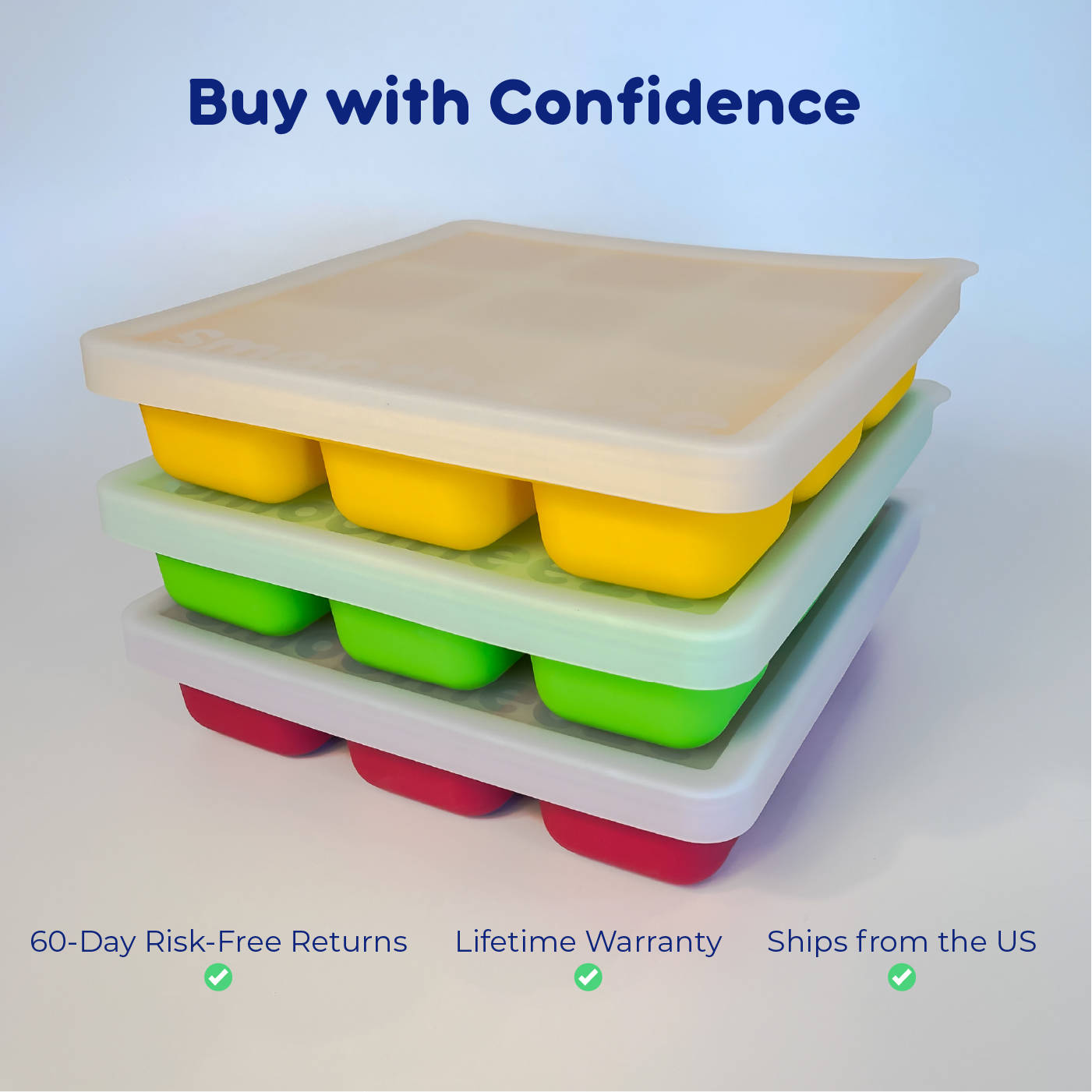 1/2 Cup Silicone Freezer Tray - Large