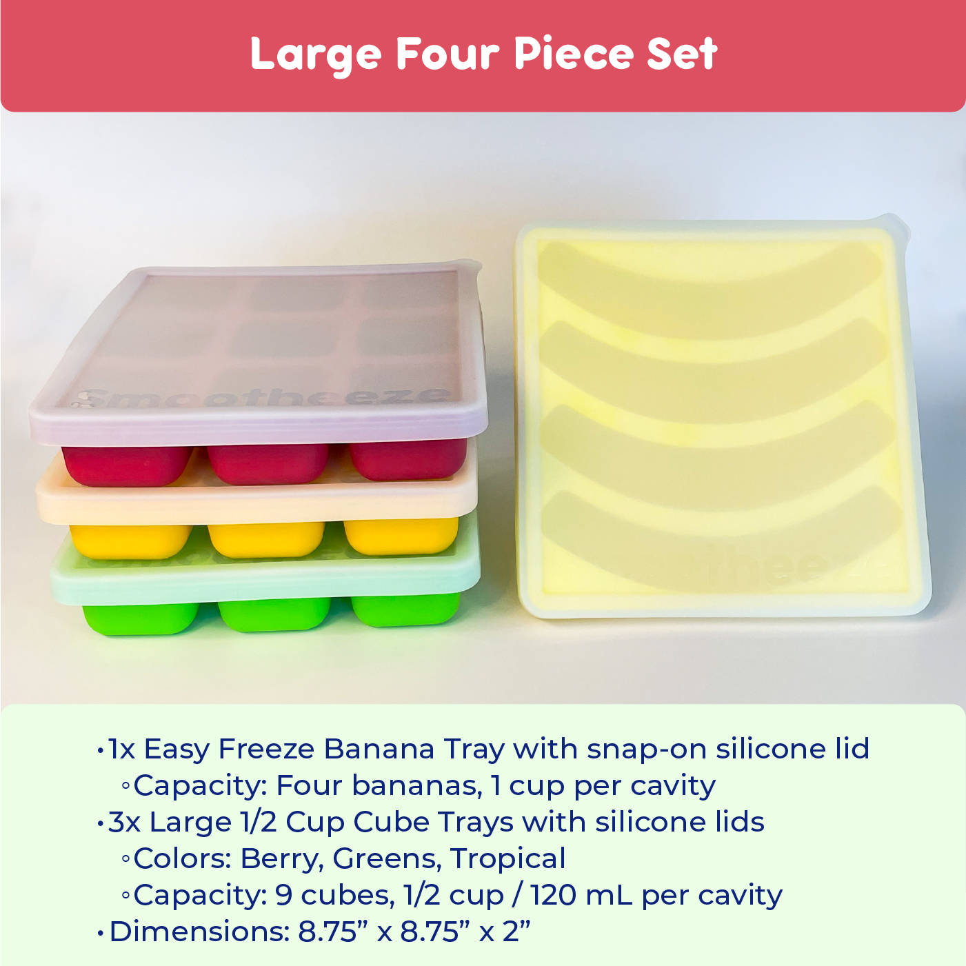 Smootheeze Silicone Freezer Tray Complete Set