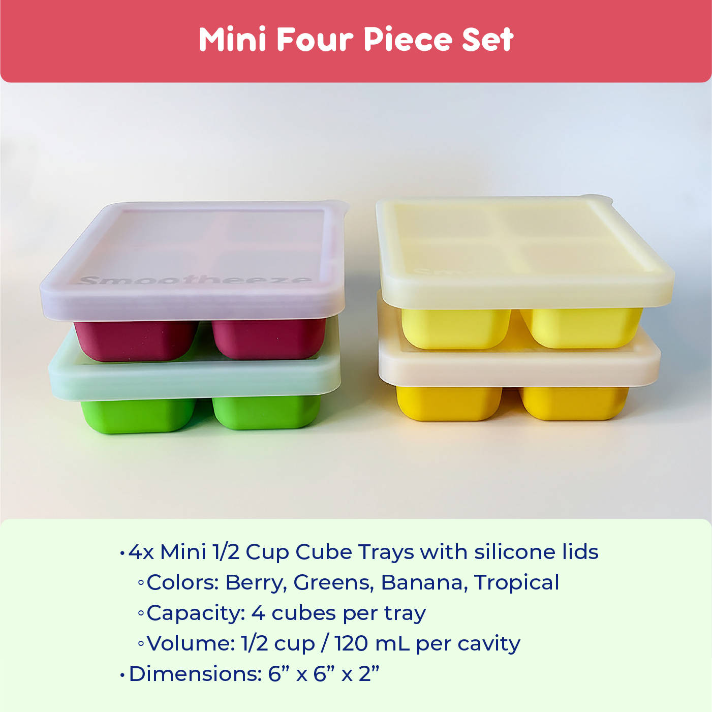 Smootheeze Silicone Freezer Tray Complete Set